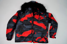 Load image into Gallery viewer, B$F RED CAMO BUBBLE COAT