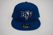 Load image into Gallery viewer, BIG BSF Smoke Logo Snapback Hat: BLUE