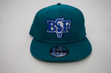 Load image into Gallery viewer, BIG BSF Smoke Logo Snapback Hat: TEAL