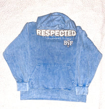 Load image into Gallery viewer, B$F RESPECTED HOODIE: SKY BLUE ACID WASH